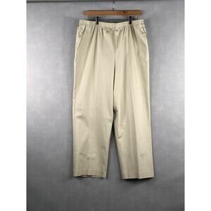 Alfred Dunner Pull-On Pants Women's Size 16 High-Rise in Stone NEW